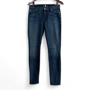 7 For All Mankind Jeans Womens The Skinny Size 27 Trendy Denim Blue USA